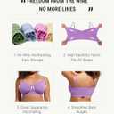 FeelinGirl Bralettes for Women with Support Comfortable Bras No Underwire Seamless Everyday Bras (Purple, XXXL)