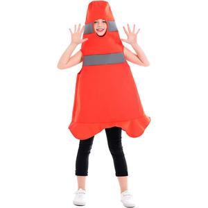 Seasons Child Construction Cone Costume Orange, Traffic Cone Halloween Costume for Kids (8-10Y)