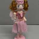 Joliyoou Christmas Nutcracker Figures, 12 Inch Wooden Nutcracker Pink Fairy Queen Holding A Snowflake Wand, Xmas Nutcracker Mantel Ornaments Tabletop Centerpieces Festival Shelves Decorations