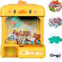 cxjoigxi Large Claw Machine for Kids Adults with Prizes, Adjustable Sound & Light, Mini Vending Machine, Electronic Arcade Crane Game, Candy Dispenser Toy for Girls Boys Birthday Gifts, Duck