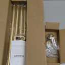 Oneach Gold Curtain Rods for Windows 72 to 144 Inch, 1 Inch Pole Adjustable Length Heavy Duty Metal Curtain Rod Set, for Outdoor Bedroom Kitchen Living Room (16 to 150 Inch)