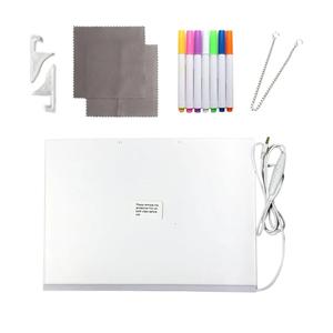LED Drawing Board, Writeable Light | Painting Board with 7 Colours Pens for Office Teaching Family Children
