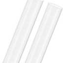 M METERXITY 2-Pack Clear Plastic Tube, 32mm[1.26"] ID x 34mm[1.34"] OD High Impact Rigid Polycarbonate Round Pipes for Water Plumbing/Lighting/Aquariums/Models, Plastic Tubing [305mm/12IN]