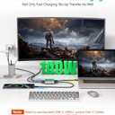 8K USB C Switch, Bi-Directional USB C KVM Switcher for 2 Computers, USB C Splitter Supports 8K@60Hz / 4K@144Hz Video, 100W PD Fast Charging, 10Gbps Data Transfer, One-Button Switching
