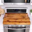 Stove Top Covers for Electric Stove with Handles 30x22 (Outer) / 28.9x20.8 (Inner) - Acacia Wood Noodle Board for Gas Stovetop - Stove Top Covers for Gas Burners, Sink Cutting Board (Acacia color)