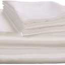 100% Pure Silk Satin Sheet 4pcs,Fitted Sheet 15" Deep Pocket Mattress fit,Flat Sheet & Pillowcases Cool Soft Sheets|Wrinkle Free Fade Resistant.White,King