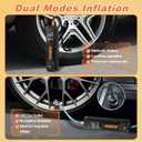 YIMWMIY Tire Inflator Portable Air Compressor Emergency Flat Tire Rescue & Pressure Maintenance Tool, Cordless Pump with 150PSI, LCD Screen, Auto Shut-Off for Car, Motorcycle, Bicycle, Balls
