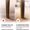 X-Protector Felt Furniture Pads - 24 Pcs 2" Round - Chair & Floor Protectors - For Hardwood Floors - Protect Your Floors! (Brown)
