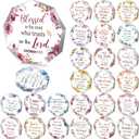 Liliaafar 24 Pack Acrylic Christian Gifts Bulk Inspiration Religious Gift with Bible Verse Appreciation Prayers Scripture Church Keepsake for Women Christening Sunday School Party Decor(Vintage Style)
