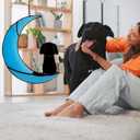 Stained Glass Dog Memorial Gifts, Dog Sympathy Gifts for Dog Lovers, Suncather for Window Hanging,in Memory of Dog Passing Away Gifts,Loss of Dog Sympathy Gift. (Black Blue)