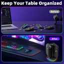 4-in-1 Charging Dock for Switch 2 Joycons, Fast Charger Dock Stand for Nintendo Switch 2 2025 Joycons,RGB Lighting &Type-C Fast Charging (Black)