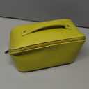 EACHY Travel Makeup Bag,Large Capacity Cosmetic Bags for Women,Waterproof Portable Pouch Open Flat Toiletry Bag Pattern Makeup Bag (Medium, AL-Green)