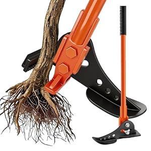 voominhtec Heavy Duty Tree & Sapling Puller Tool, High-Strength Manganese Steel Root Removal Tool for 1/ 4" to 2" Woody Stems, Small Trees, Brush and Invasive Plants, for Lawn, Yard, Garden and Farm