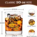 Voatok Dad Father's Day Whiskey Glasses 10 oz, Best Dad Gifts for Father's Day Birthday from Daughters, Old Fashioned Rocks Glasses for Men Drinking Scotch Bourbon Cocktail Liquor Vodka