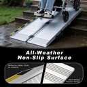 BEJONI 2FT Portable Wheelchair Ramp, 30''W Aluminum Folding Handicap Ramp for Home Steps, Non-Slip Threshold Ramps for Wheelchairs, Scooters, Doorways, Home Steps,Curbs, FSA,HSA