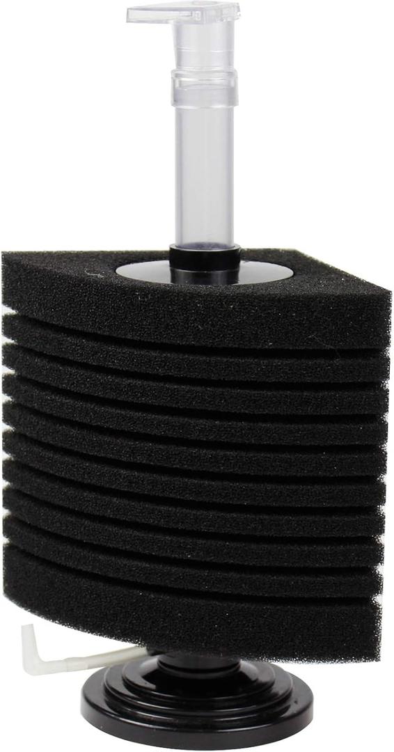 AQUANEAT Aquarium Bio Corner Sponge Filter, for Breeding Shrimp Nano Fish Tank, up to 90Gal