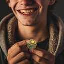 Affirmation Sobriety Coin Gift Set | Sunlight AA Chip Medallion with Token Capsule, Stand & Card | Sobriety Gifts for Anniversary Month & Year for Men & Women in Recovery (Gold & Silver)