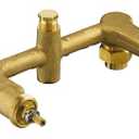KOHLER K-302-K-NA Widespread 1/2-Inch Ceramic In-Wall Two-Handle Valve System, 8" Centers, Durable Brass