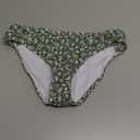 Women's Bathing Suit Bottoms Full Coverage Ruched Bikini Tankini Bottom Swimsuit Brief (Medium, Green White Floral)