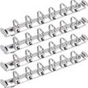 4pcs A6 Notebook 6-Ring Binder Mechanism Holes 0.59inch Metal Loose Leaf Binders Spines Combs for Binder Planner Folder Planner Accessories