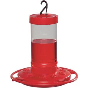Rocky Mountain Goods Hummingbird Feeder 16 oz Bright Red Plastic Wide Mouth for Easy Filling and Cleaning Includes S-Hook Multiple Feeding Ports for More Hummingbirds