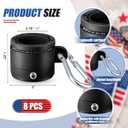 8 Pcs Flag Pole Rings for 0.76-1.0 in Flag Pole with Metal Clip 360 Degree Free Rotating Adjustable Fastener Flagpole Mounting Swivel Ring for 250th Anniversary America Holiday Outside House(Black)
