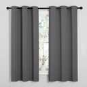 NICETOWN Thermal Insulated Grommet Blackout Curtains for Bedroom (2 Panels, W42 x L63 -Inch, Grey) (42"W x 63"L (Pack of 2))