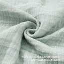 SE SOFTEXLY Cotton Muslin Blankets 4-Layer Linen Texture Blankets for Bed Couch,Thermal Blanket for Adults Lightweight Soft Breathable Throw Blanket for All Season Gauze Blanket(50"x60",Sage Green)