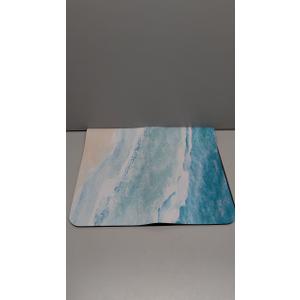 Bathroom Rug Absorbent Bath Rug, Summer Beach Blue Ocean Kitchen Doormat Non-Slip Diatomaceous Earth Bath Mat, Seaside Waves Water Ripple Quick Dry Shower Mat Bath Rugs 16x24in