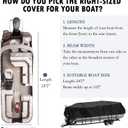 Heavy Duty 900D Pontoon Boat Cover, 22'1''-24'2'' Marine Grade Waterproof Cover with Adjustable Windproof Tightening Strap & Anti-UV for SunTracker Party Barge/SPORTFISH/Fishin Barge