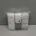 American Baby Company 3 Pack 100% Natural Cotton Fitted Mini Crib Sheets 38" x 24" - Soft & Breathable Small Nesting Portable Sheets, Fits Pack N Play Mattresses, Gray Star/Zigzag, for Boys & Girls