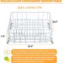 Upgraded WD28X10384 Dishwasher Lower Rack Replacement Parts for GE Dishwasher Parts Bottom Rack GLD5600V00BB GLD4560R00SS GE Dishwasher Rack Lower Dishrack Assembly Bottom Dish Rack 8 Rollers