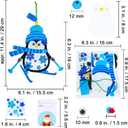 Winlyn 24 Sets Holiday Decorations DIY Christmas Tree Ornaments Winter Crafts Kits Foam Reindeer Penguin Snowman Foam Stickers for Kids Holiday Seasonal Gift Home Classroom Activities Party Favors