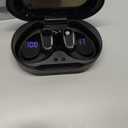 Wireless Earbuds, 2025 Bluetooth 5.4 Headphones Sport, Bluetooth Earbuds with ENC Noise Canceling Mic, 50H Stereo Wireless Headphones IP7 Waterproof with Earhooks, Dual LED Display for Workout/Running (Light Black)