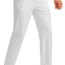 Soothfeel Men's Golf Pants with 5 Pockets Slim Fit Stretch Sweatpants Casual Travel Dress Work Pants for Men (3X-Large, 04-white)