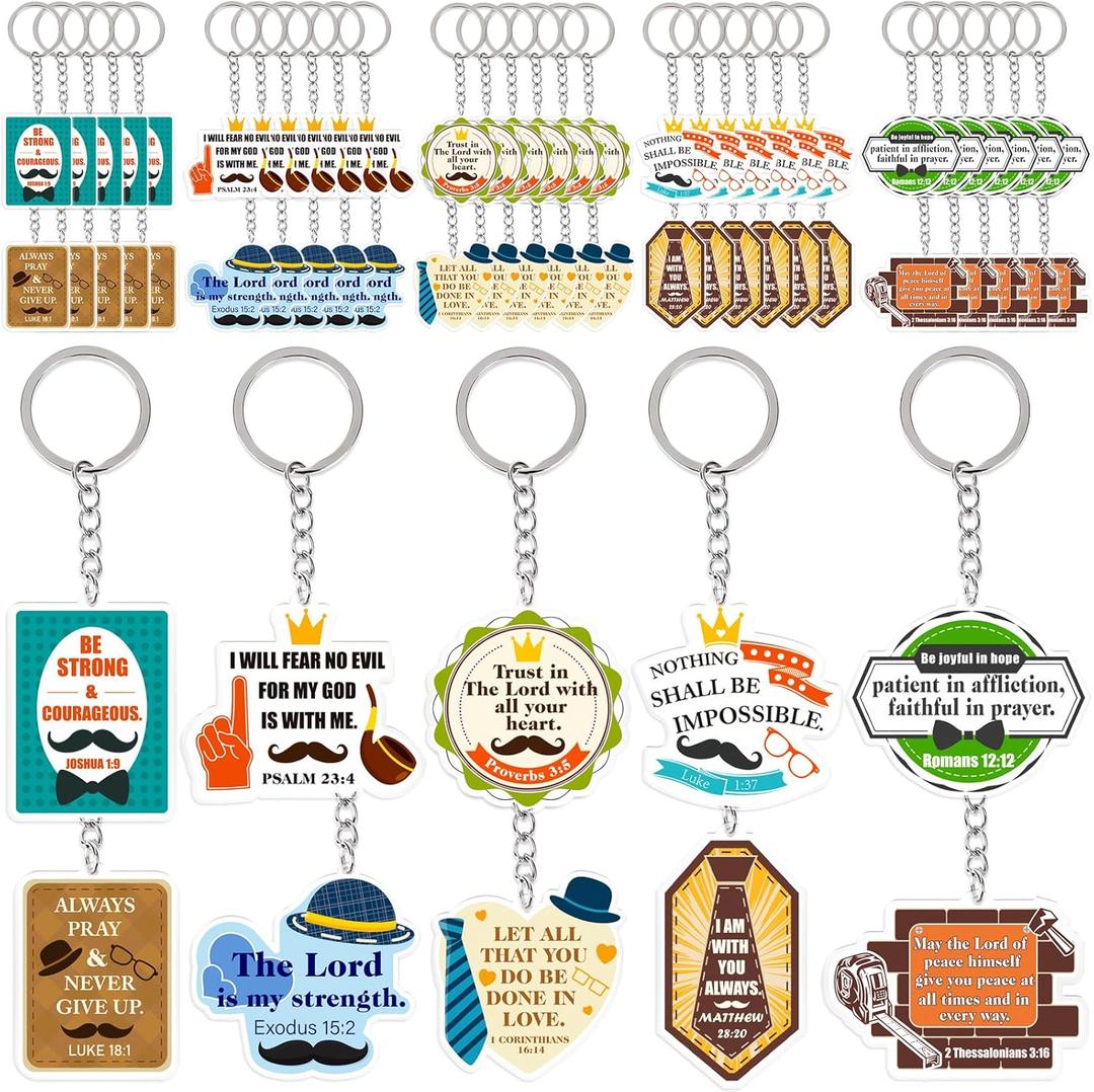 55Pcs Fathers Day Bible Verse Keychain Gifts Bulk: Fathers Acrylic Key Ring Christian Gift for Church Members from Kids, Wife, Son Christmas Birthday Gift for Dad or Husband 55Pcs Fathers Day Bible Verse Keychain Gifts Bulk: Fathers Acrylic Key Ring Christian Gift for Church Members from Kids, Wife, Son Christmas Birthday Gift for Dad or Husband