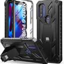 for Motorola Moto-G Pure Phone Case: Moto G-Power 2022 Case Heavy Duty Military Grade Hard Protection Shock Proof Grip | Durable Dual-Layer Armor Design Protective Case Moto G Play 2023 (Black)