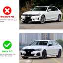KHK Front Bumper Lip Spoiler for BMW 3 Series G20 M-Sport Bumper M340i 330i 2019-2022,Glossy Black ABS Air Dam Front Splitter Body Kit Accessories