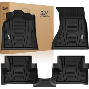 3W Floor Mats Fit for 2009-2017 Audi Q5/2013-2017 Audi SQ5, Custom Fit TPE All Weather Floor Liner Q5 1st and 2nd Row Full Set Car Mats Q5 Accessories