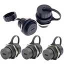 5PCS USB 3.1 Type C Panel Mounting Waterproof Connector, IP67 24 Pins Female to Female PA6BG33 Housing Double Head Adapter with Waterproof/Dust Cap
