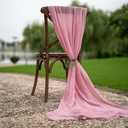 Keketoarrange Dusty Rose Mothers Day Cheesecloth Table Runner Gauze 120 Inch 10 FT Rustic Boho Cheese Cloth Runner for Wedding Baby Shower Bridal Shower Party Sheer Spring Summer Home Decorations
