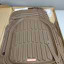 Motor Trend FlexTough Deep Dish All-Weather Floor Mats, Waterproof Trim-To Fit Mats for Cars, Trucks, SUVs - Universal Automotive Floor Liners, Car Accessories, Brown
