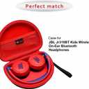XANAD EVA Hard Case for JBL Junior 320BT / JR300BT / Jr310BT, Sony MDR-ZX110 / MDRZX110NC / MDR-ZX310AP On-Ear Headphones - Red