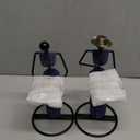 Cowboy Candle Holders for Western Decor, Metal Candlesticks for Cowboy Party Decorations, Black Candle Trays for Disco Cowgirl Party Decoration,Set Of 2(Dark Blue)