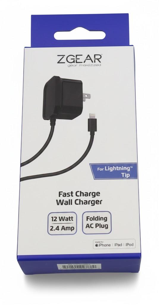 ZGEAR Gear Maximized Fast Charge Wall Charger For Lightning Tip