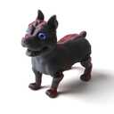 WUALAIER 3D Printed Dog Model, Multi Color Flexible Animals Toy Statue, 3D Printed Cute Pet Toy, Movable Joints, Festival Gifts, Fidget Toys for Executive Home Office Decor (Red-Black)