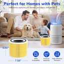 Fil-fresh Core 300 Replacement Filter, Compatible with LEVOIT 300 and Core 300S Air Purifier, Ideal for Pet Care, H13 True HEPA Filters and Activated Carbon, Replace Core 300-RF-PA, 2-Pack (7.6" x 7.6" x 5.8", Yellow)