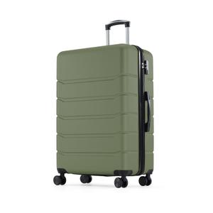OLIXIS 3-Piece Luggage Set, Carry On Suitcases with Spinner Wheels, Expandable Travel Luggage with TSA Approved Lock & ABS Hard Shell, Olive Green, 20/24/28 Inch