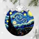Stained Glass Ornament, Christmas Ornaments, Christmas Decorations for Tree, Holiday Ornament, Gifts for Nature Lovers, Holiday Party Gifts, Gift Ideas & Xmas Gift - Van Gogh Starry Night