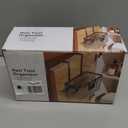 Happyyami Vegetable Storage Rack Metal Hanging Basket Easy Install Kitchen Hanging Storage Basket Black